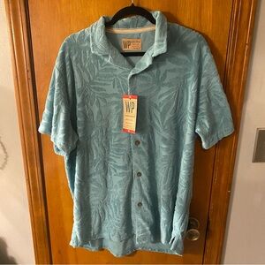 WP Weatherproof Men's Jacquard Print Soft Terry Shirt